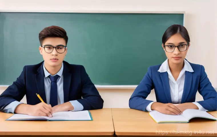 마케팅관리사 실기 시험에서 피해야 할 실수 - **Prompt 2: Bridging the Gap to Digital Marketing**
    "An image comparing outdated and modern mark...