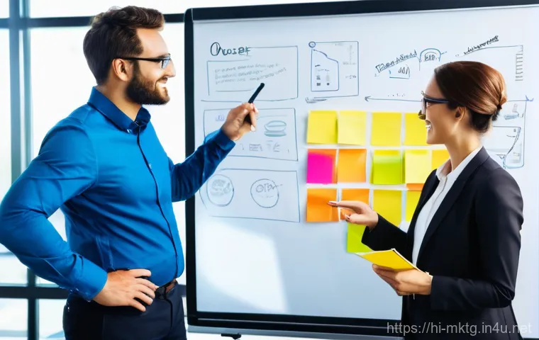 마케팅관리사 취업 사례와 성공 전략 - **Prompt:** A thoughtful marketing professional, mid-20s to mid-30s, gender-neutral, wearing stylish...