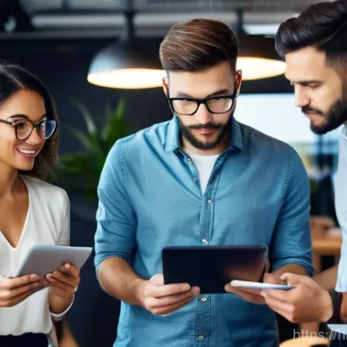 Home 17 마케팅관리사 자격증의 미래 전망 - **Prompt 1: The Agile Marketer's Journey**
A group of diverse marketing professionals, men and w...