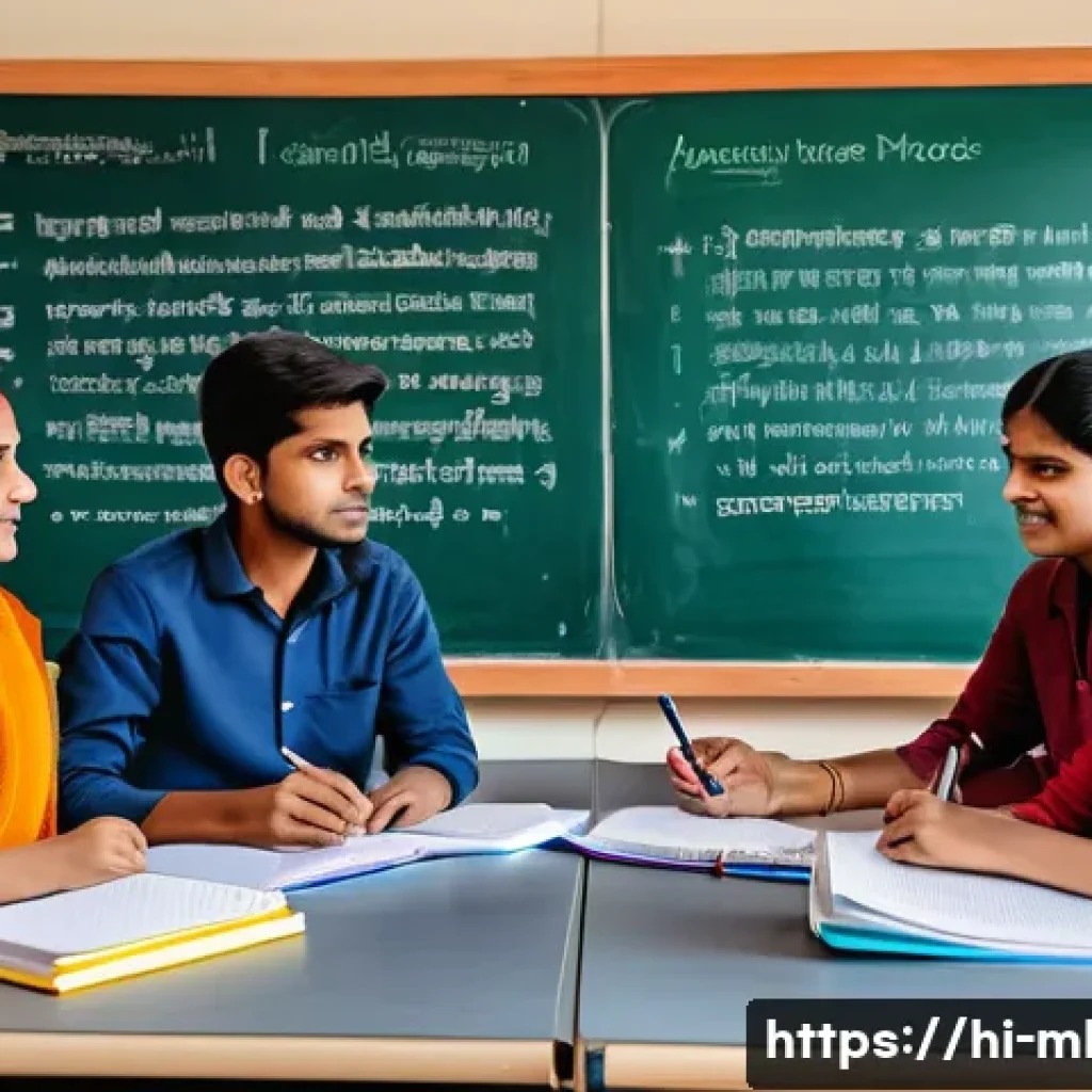 마케팅관리사 필기 시험에서 자주 틀리는 문제 - A detailed and vibrant classroom scene in an Indian school setting, showing a diverse group of atten...